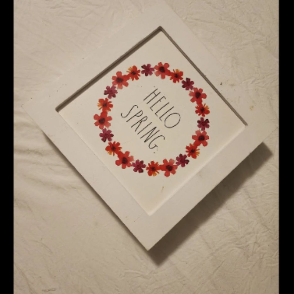 Rae Dunn "Hello Spring" Sign